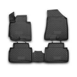 Kia Sportage Floor Mats - Omac - Rubber TPE 4 Pcs - Black - '11-'16